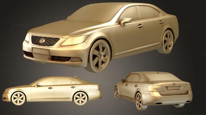 Автомобили и транспорт (Lexus LS460 2007, CARS_2248) 3D модель для ЧПУ станка